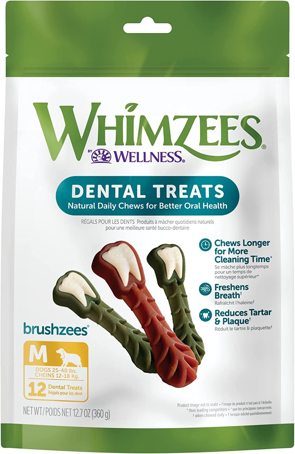 Whimzees Dog Dental Treats (12-Pack)