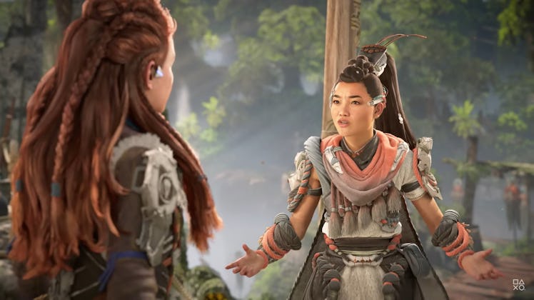 Seyka talking to Aloy in confusion