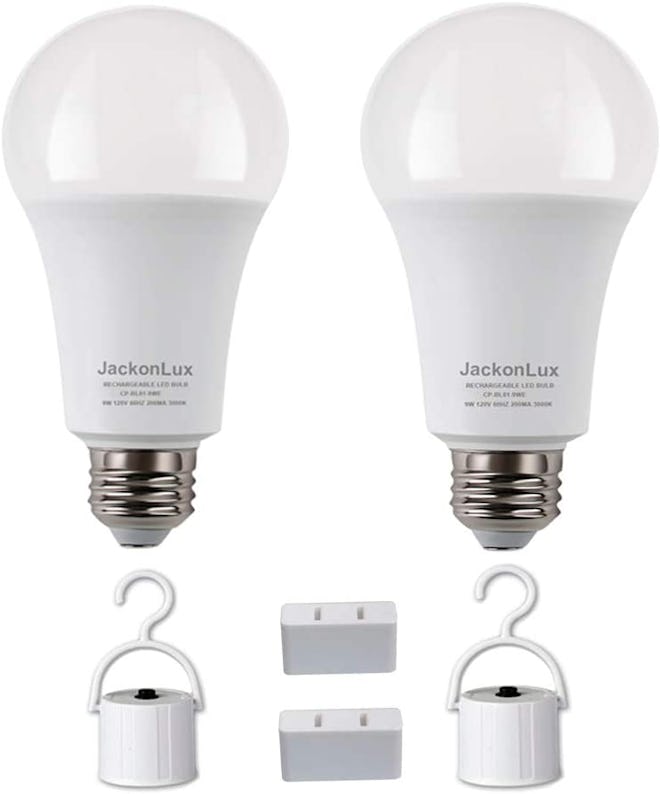 Jackonlux Rechargable LED Light Bulbs (2-Pack)