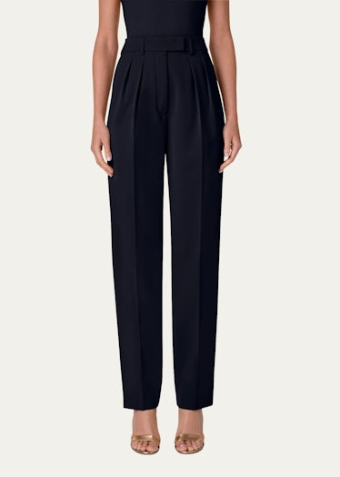 Fidelia Pleated Wool Trousers