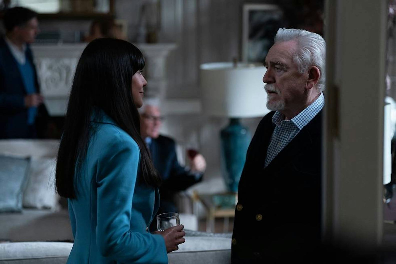 Zoë Winters and Brian Cox on &lsquo;Succession&rsquo; Season 4. Photo via HBO