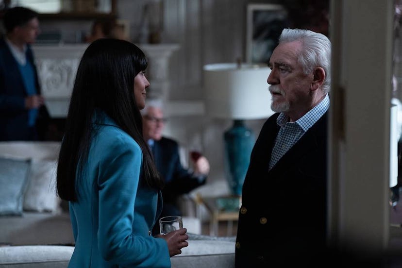 Zoë Winters and Brian Cox on ‘Succession’ Season 4. Photo via HBO