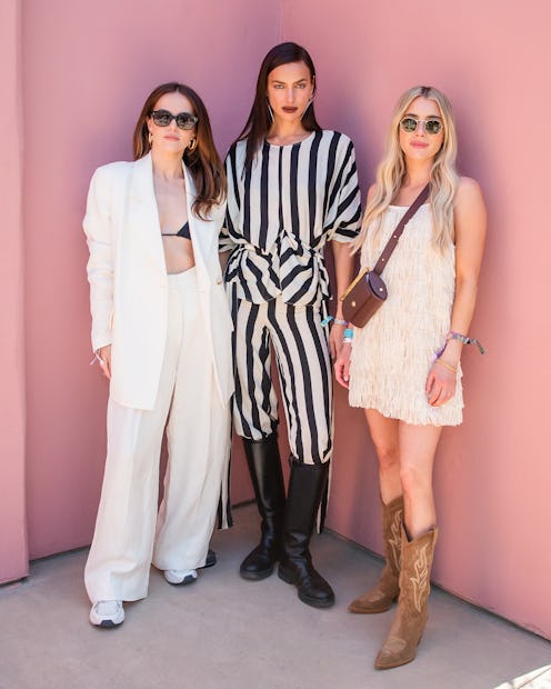 zoey deutch, irina shayk, and emma roberts at coachella 2023
