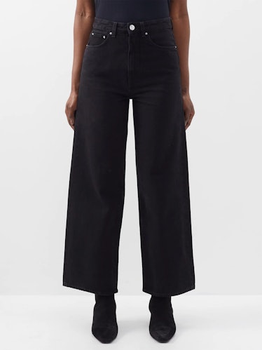 High-Rise Cropped Wide-Leg Jeans