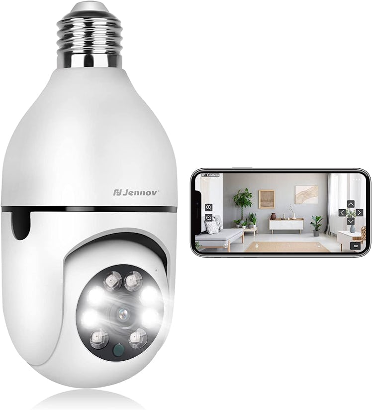 JENNOV 3MP Wireless WiFi Camera Light Bulb 
