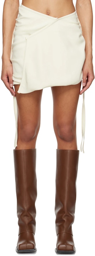 Elena Velez Off White Mini Skirt