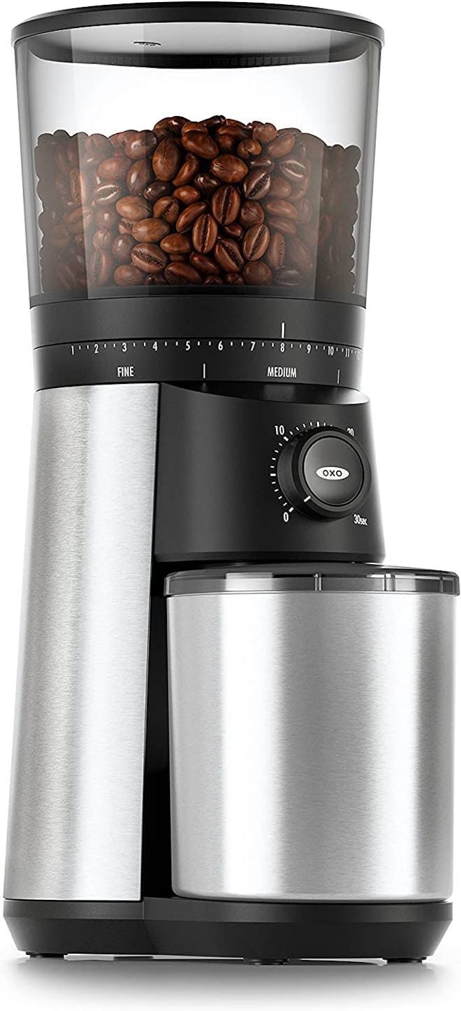 Mother's Day gifts for mother-in-law who loves coffee: a burr coffee grinder from OXO