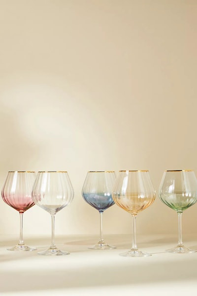 Mother's Day gifts for mother-in-law: colorful red wine glasses