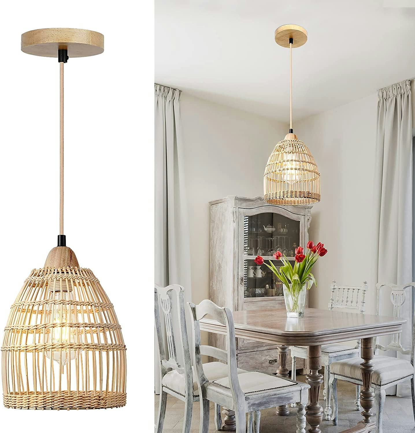 FRIDEKO HOME Rattan Pendant Light