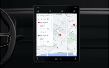 Google Maps in an EV