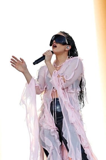 Rosalía performs at the Coachella Stage during the 2023 Coachella Valley Music and Arts Festival on ...