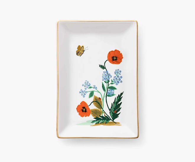 Mother's Day gifts for mother-in-law who like home decor: a pretty porcelain catchall tray