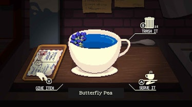 Coffee Talk Episode 2 Butterfly Pea tea drink