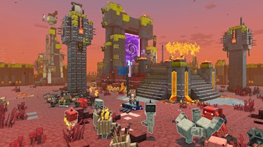 Piglin base invasion in Minecraft Legends