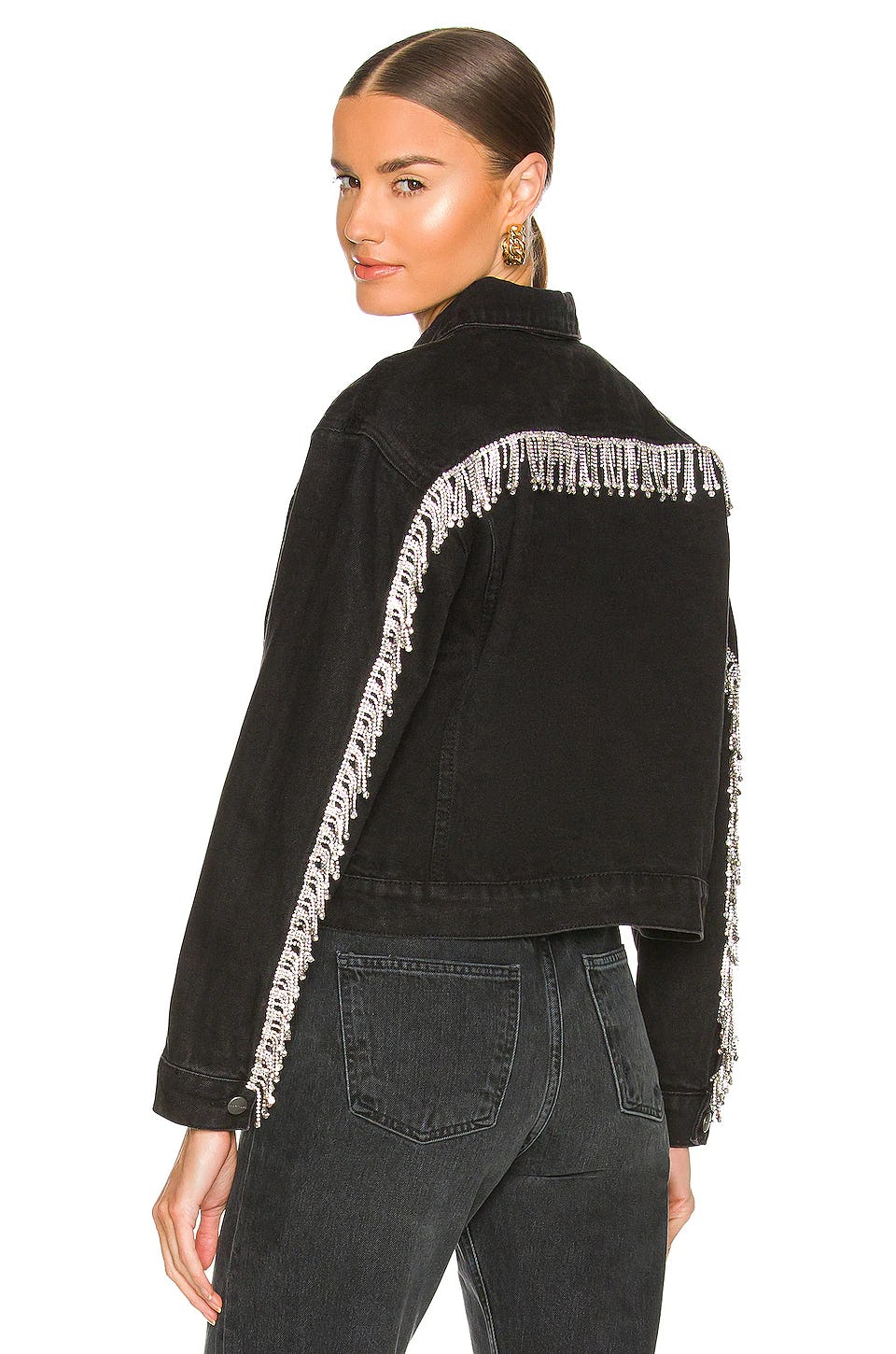 Raya Rhinestone Fringe Jacket