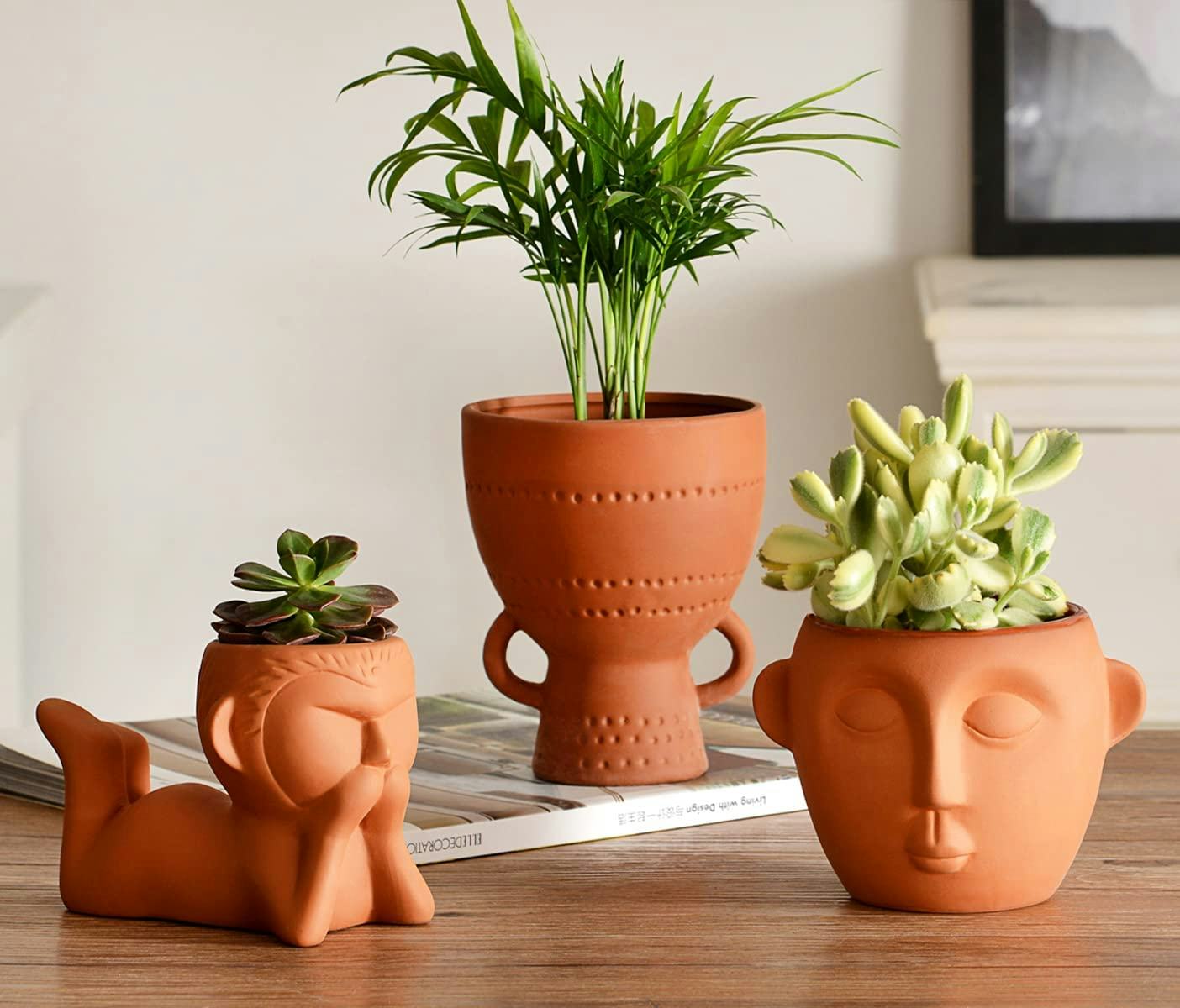 Dheureka Terracotta Plant Pots (Set of 3)