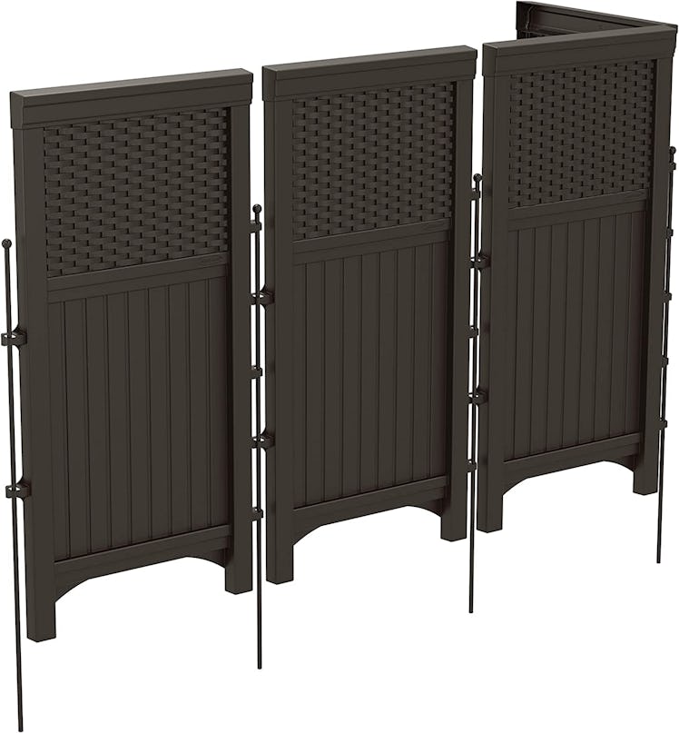 Suncast 4 Freestanding Wicker Resin Reversible Panel 