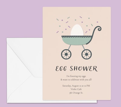 Egg shower invitations