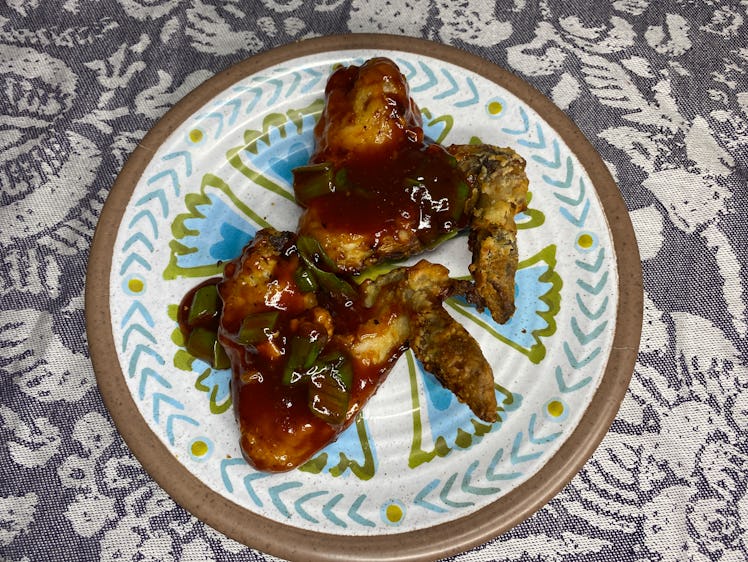 I tried Hailey Bieber's chicken wings recipe at home from her YouTube cooking show. 