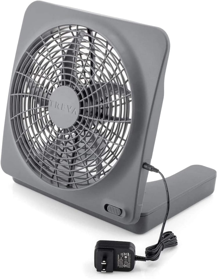 Treva 10-Inch Portable Desktop Air Circulation Battery Fan