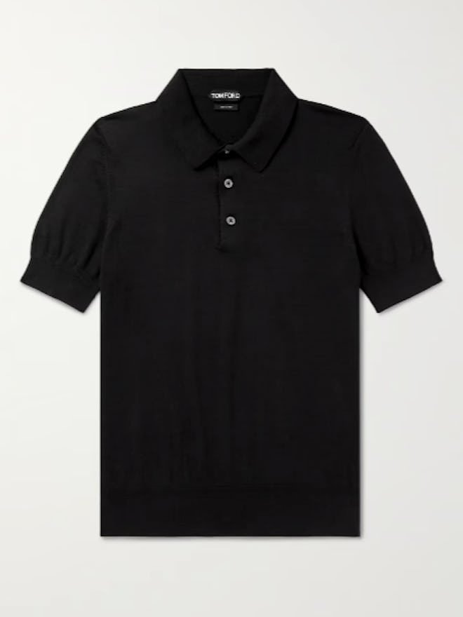 Tom Ford Slim-Fit Cashmere and Silk-Blend Polo Shirt