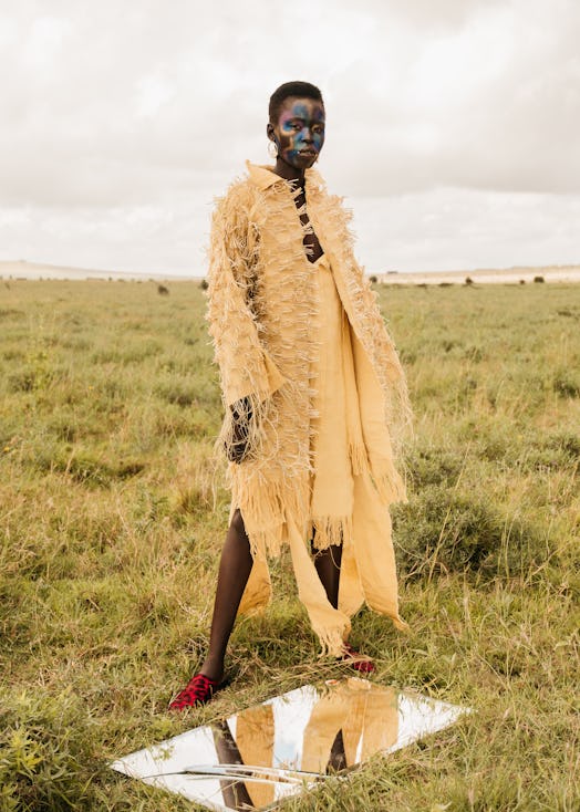 A look from IAMISIGO's “Chasing Evil” fall 2020 collection. 