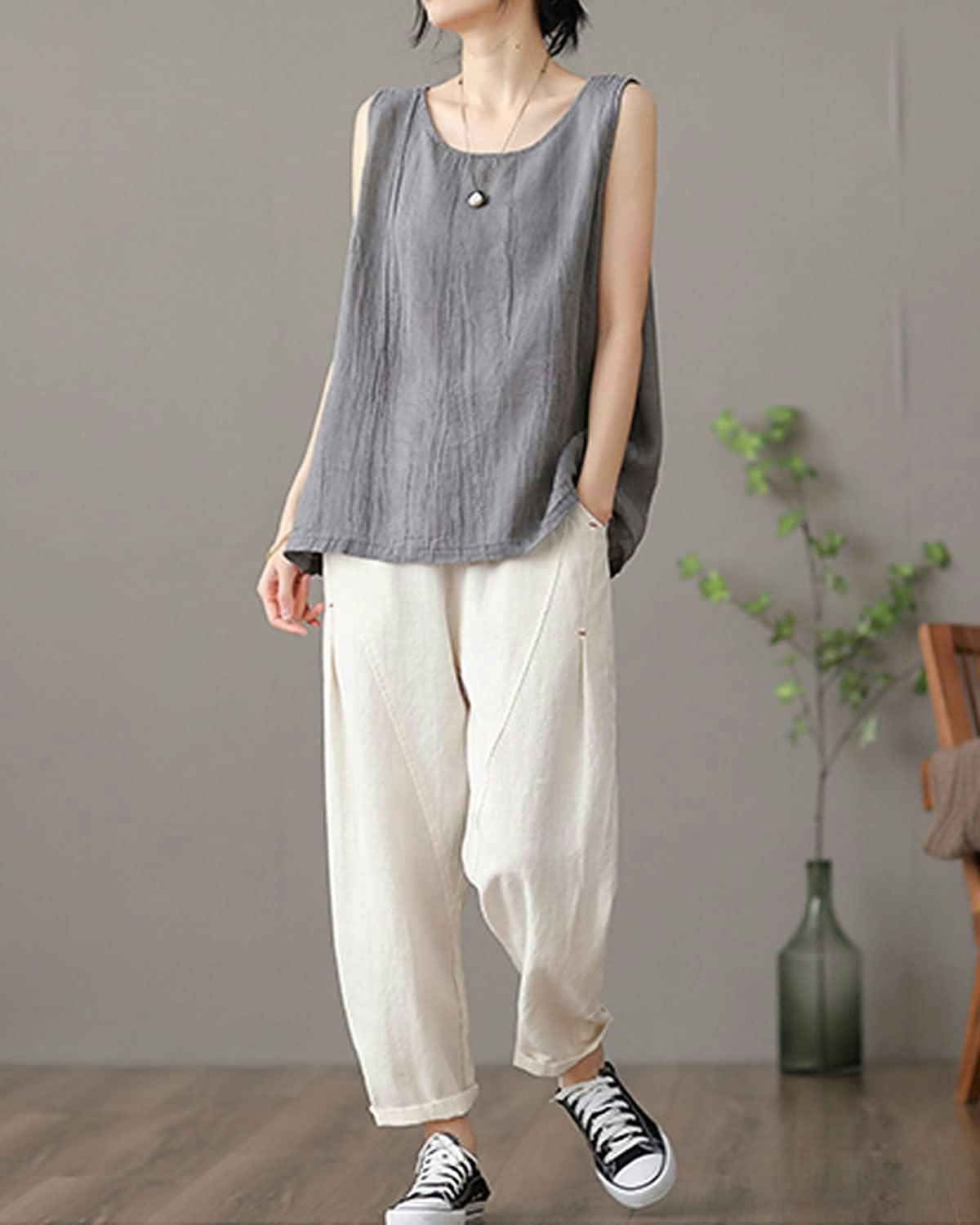 IXIMO Linen Tank Top