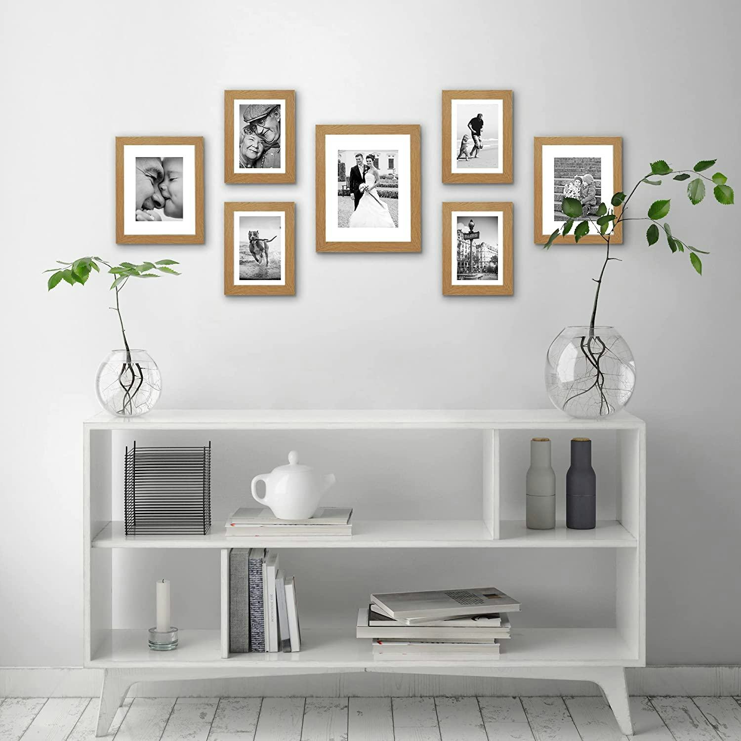 Americanflat Oak Gallery Wall Set (7 Pieces)