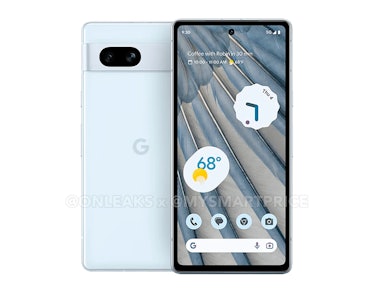 The Pixel 7a in light blue.