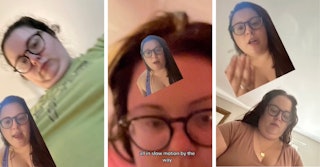 A mom has gone viral on TikTok for sharing the photos her baby took of her during diaper changes. 
