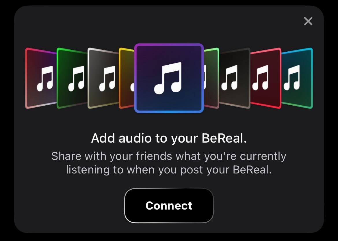 BeReal&rsquo;s new music feature lets you share what you&rsquo;re listening to.