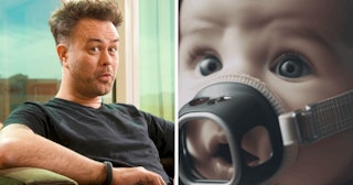 Stand-up comedian Brad Grosse took the internet for a ride with his fake baby product, "Baby Mute." 