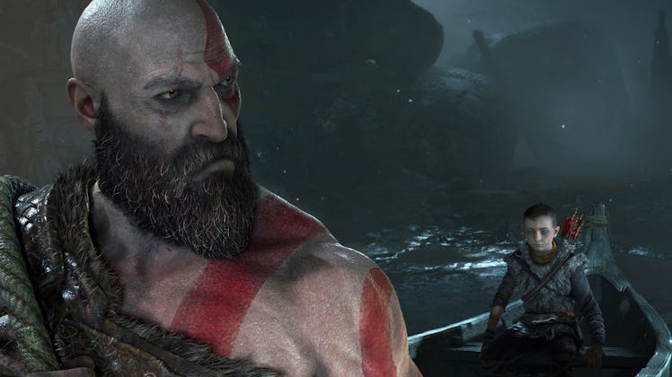 God of War (2018) Kratos and Atreus in a boat