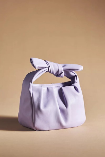 Need Mother's Day outfit ideas? Consider this lavender mini knot satchel.