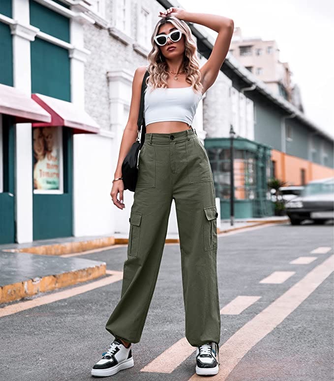 ZMPSIISA High Waisted Cargo Pants