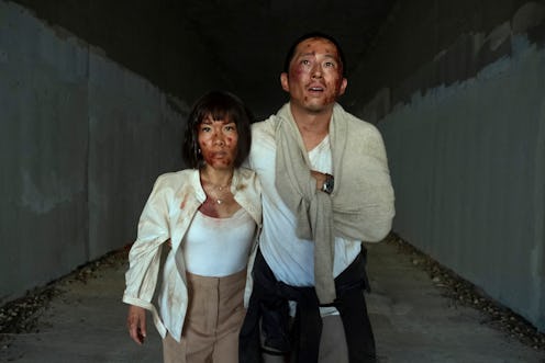 Ali Wong and Steven Yeun in 'BEEF.' Photo via Netflix