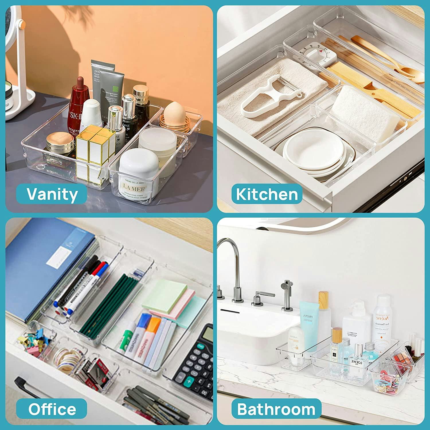 Vtopmart Drawer Organizer Trays (25 Pieces)