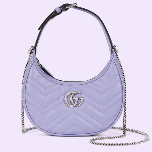 GG Marmont Half-Moon-Shaped Mini Bag