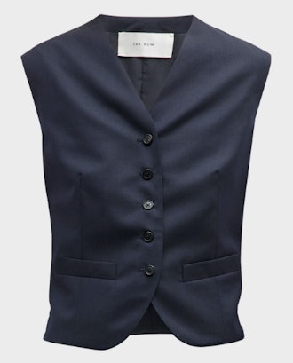 The Row Vega Tailored Button-Front Vest