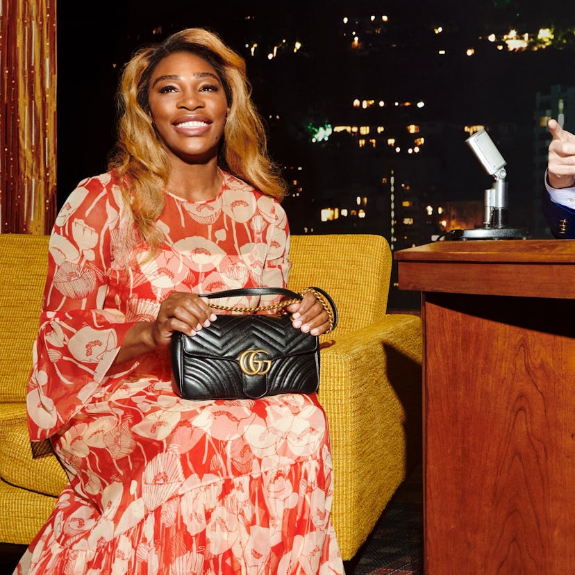 Serena Williams and James Corden starred in the Gucci “Beloved” campaign.