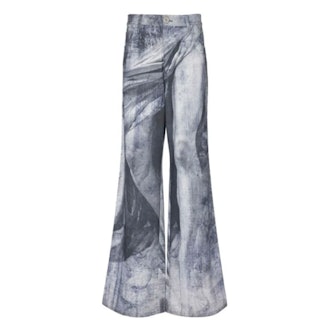Loose-Fitting Statue Print Jeans