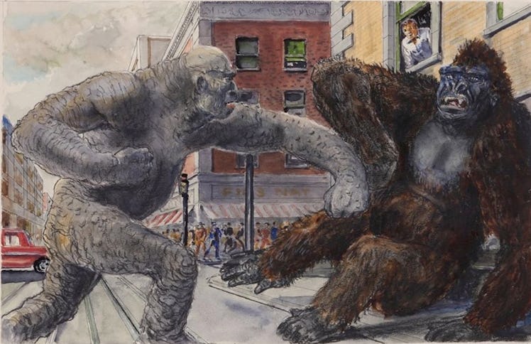 Concept art for King Kong vs. Frankenstein