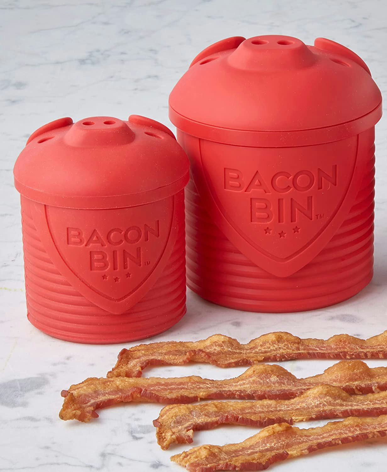 Larger Capacity ] Bacon Grease Container with Fine Strainer and Lid - 38 OZ