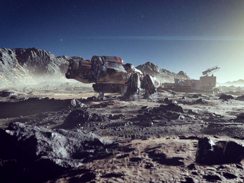 Starfield ship landed on a planet