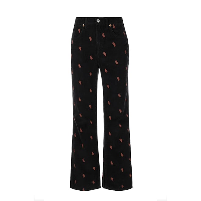 RE/DONE embroidered flared jeans