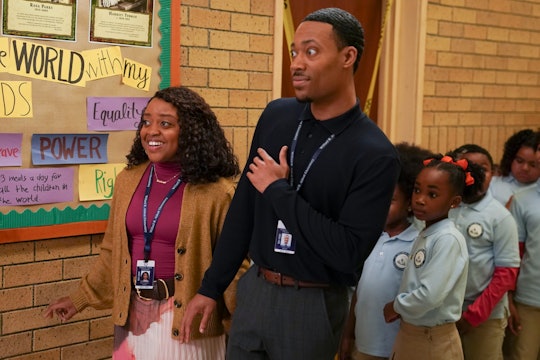 Quinta Brunson and Tyler James William in a scene from 'Abbott Elementary' on ABC.