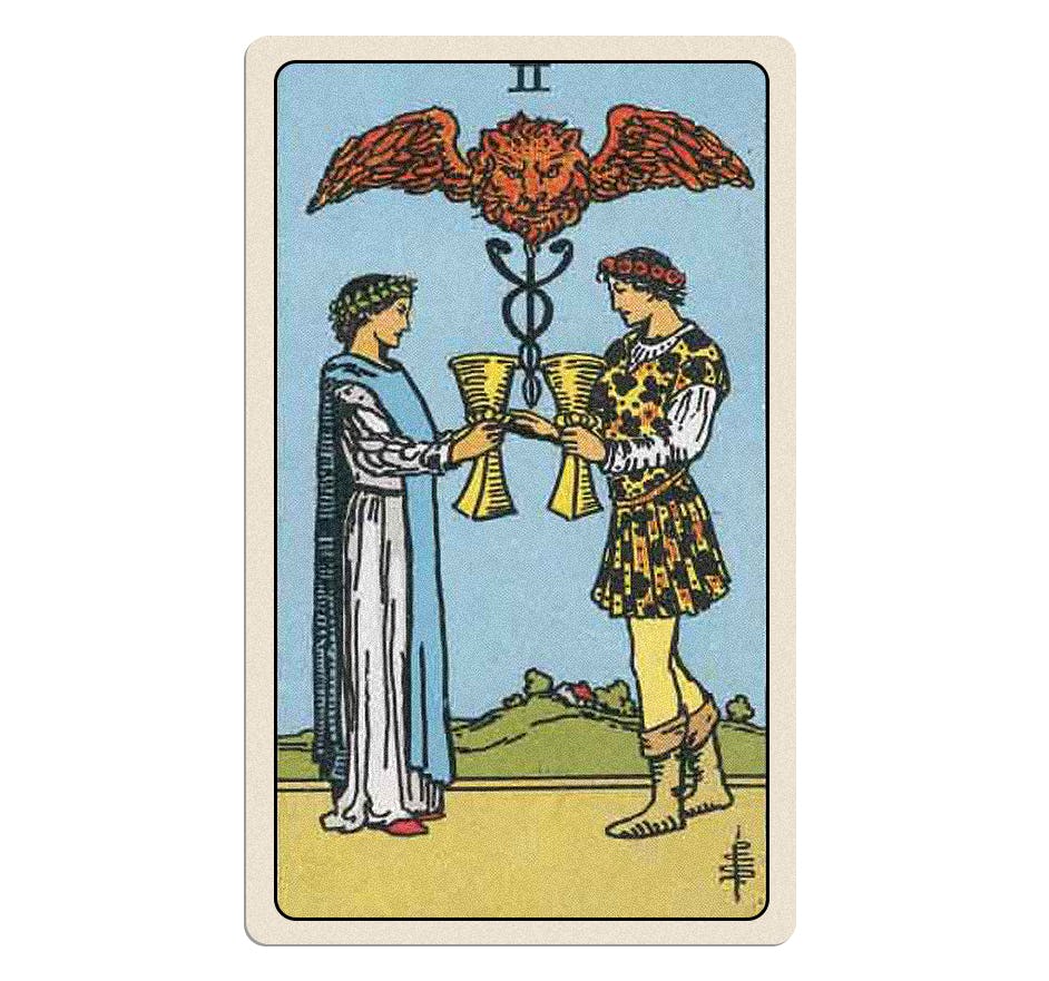 Your May 2023 tarot reading includes the Two of Cups.