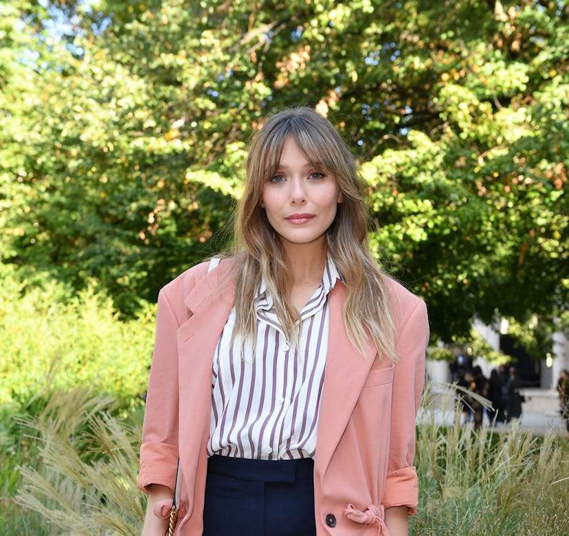 Elizabeth Olsen attends the Salvatore Ferragamo show