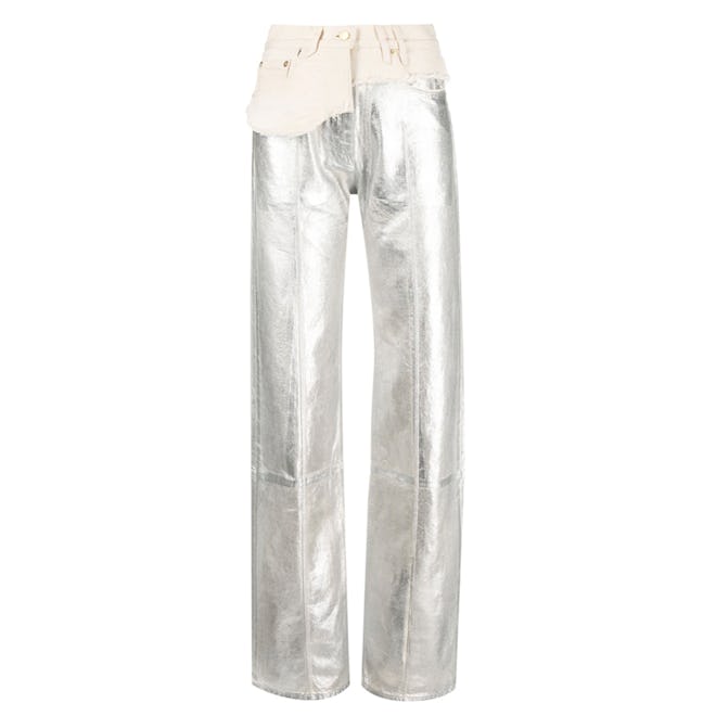 Jacquemus Le de Nîmes Bordado Metallic Jeans