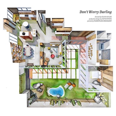 Boryana's floorplan for the house from Don't Worry Darling
